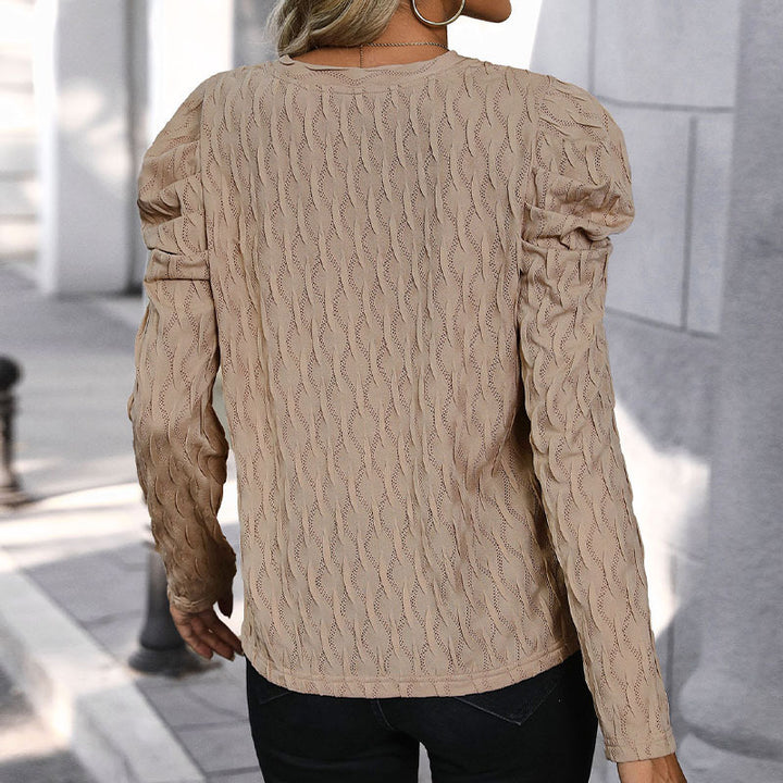 Damen Elegante Strickbluse mit Rüschendetails Echo Archiv