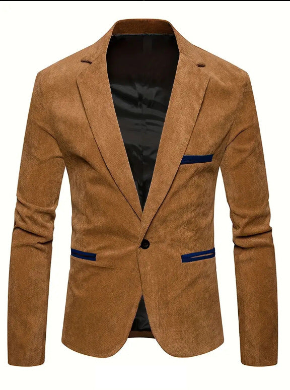 Herren modischer Wildlederblazer mit strukturierter Oberfläche Echoarchiv