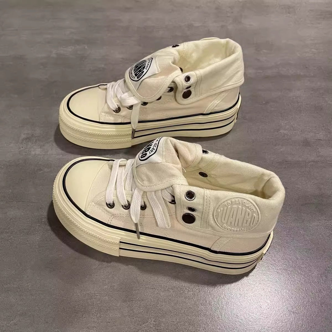 Damen Hohe Sneaker mit coolem Vintage-Design und praktischer Schnürung Echo Archiv