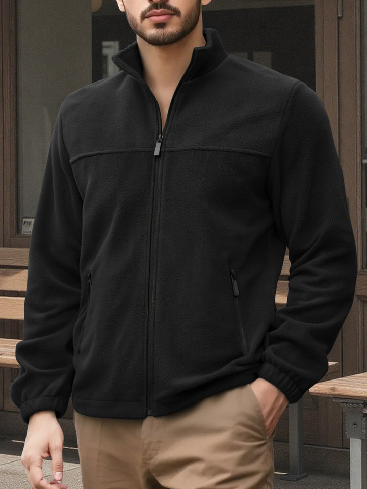Herren Fleecejacke mit hohem Kragen Echoarchiv