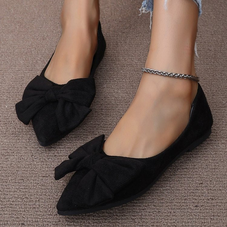 Damen nan spitze Ballerina-Slipper mit dekorativer Schleife und gepolstertem Komfortfußbett Echo Archiv