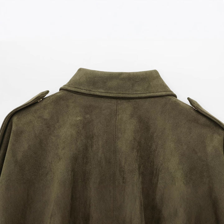 Damen Kurze Oversize‑Jacke im Cape‑Look mit ballonförmigem Saum Echoarchiv