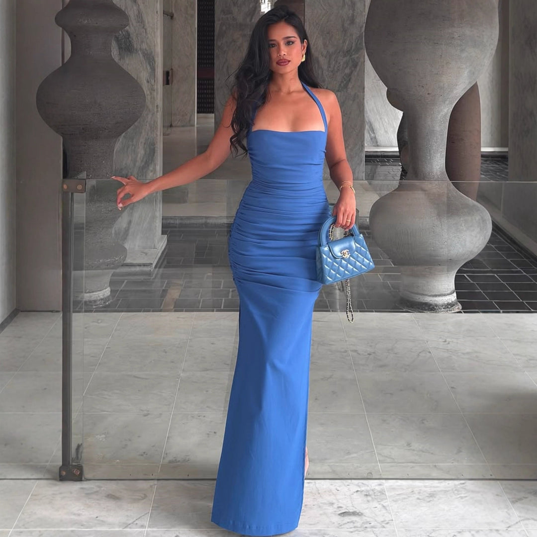 Damen Wickelkleid mit schmalem Taillenschnitt und elegantem tiefem Schlitz Echo Archiv