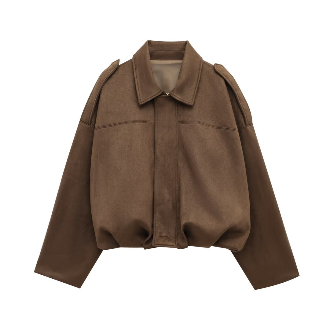 Damen Modische Kurzjacke mit legerem Schnitt – Célinea