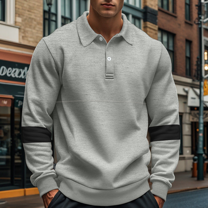 Herren sportlicher Pullover mit modischen Kontraststreifen Echoarchiv