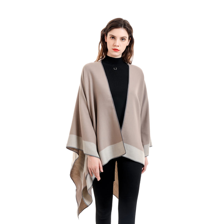 Damen Wendeponcho aus feiner Kaschmir-Mischung – Avérine