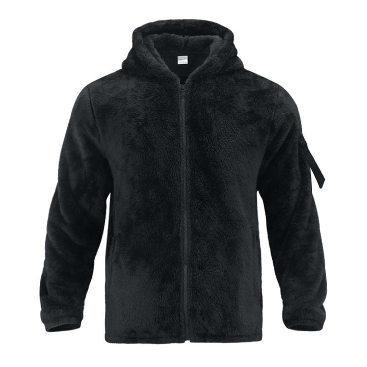 Herren Bequeme Fleecejacke mit hohem Kragen und praktischen Taschen Echoarchiv