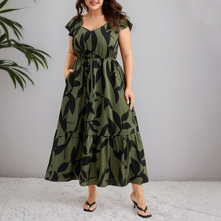 Damen Maxikleid mit floralem Muster und taillierter Silhouette Echo Archiv