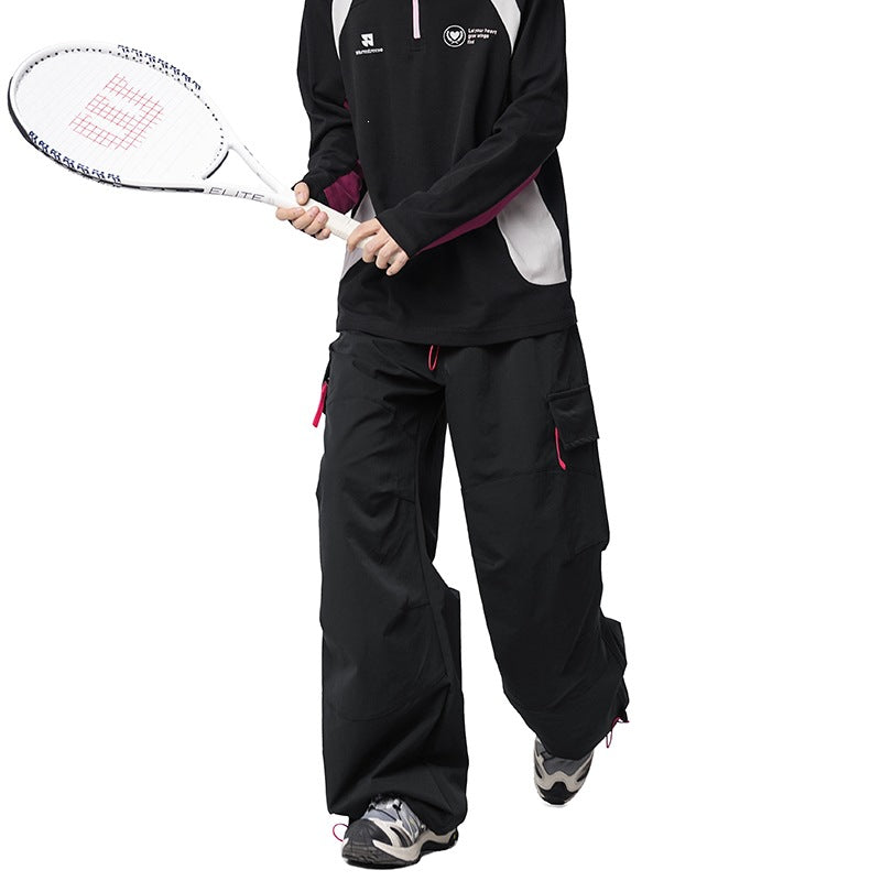 Herren Weite Funktions-Nylonhose mit Tunnelzugbund, Utility-Taschen & Baggy-Silhouette Echoarchiv