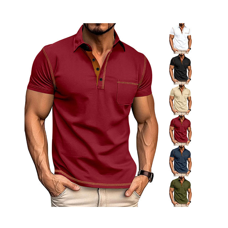 Herren poloshem mit kontrastierenden Details und praktischer Brusttasche Echoarchiv