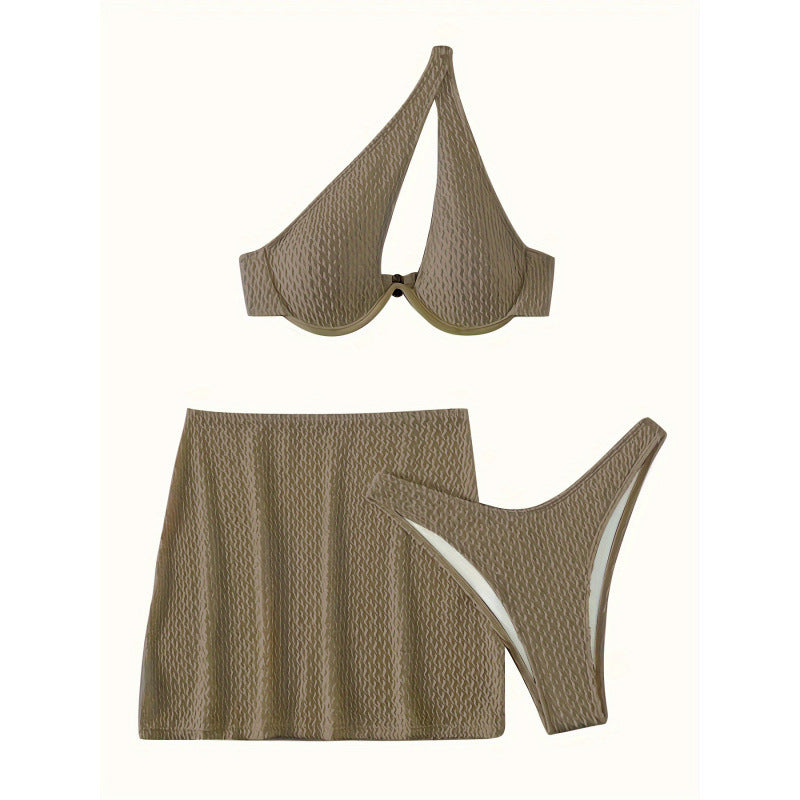 Damen Triangel-Bikini-Set mit modischem Wickelrock und innovativem Design Echo Archiv