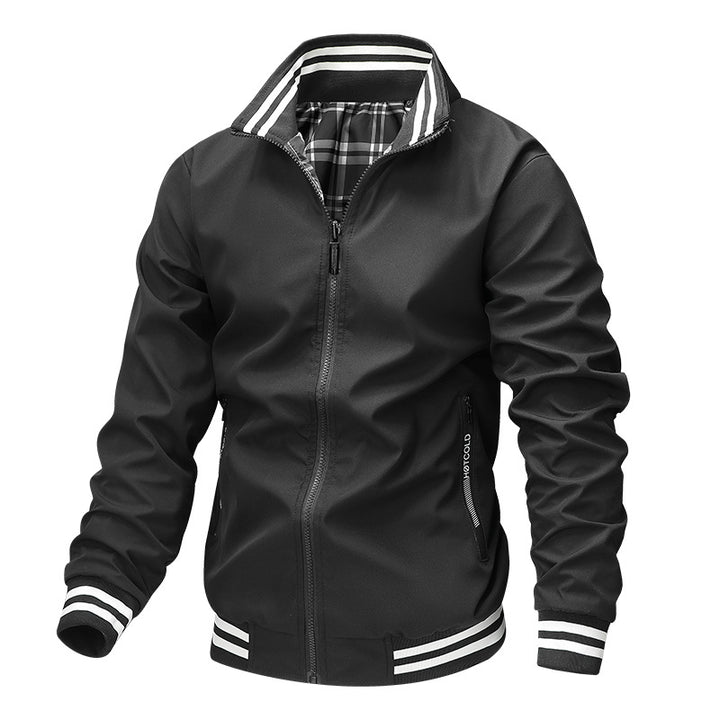 Herren Modische Bomberjacke mit Karomuster – Brevano