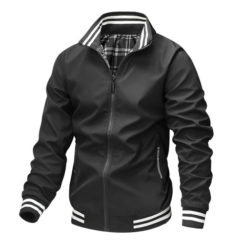Herren Modische Bomberjacke mit Karomuster – Brevano