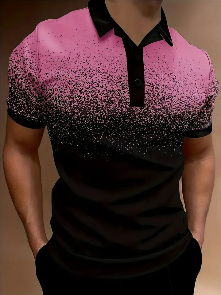 Herren Poloshirt mit Farbverlauf und modernem Design Echoarchiv