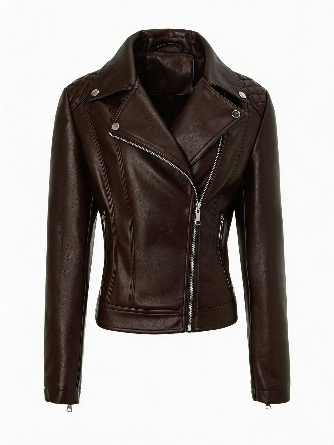 Damen Figurumspielende Kunstlederjacke Echo Archiv