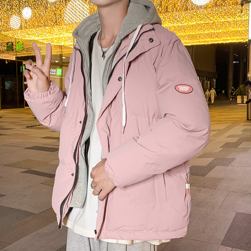 Herren gesteppte Winterjacke mit abnehmbarer Kapuze und Innenfutter Echoarchiv