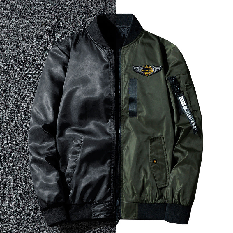 Herren Bomberjacke im Fliegerstil mit Nylon‑Shell, Patch‑Applikationen und Ärmeltasche Echoarchiv