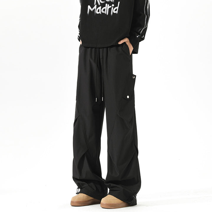 Damen Modische Cargo-Hose mit weitem Schnitt und elastischem Bund – Avélisse