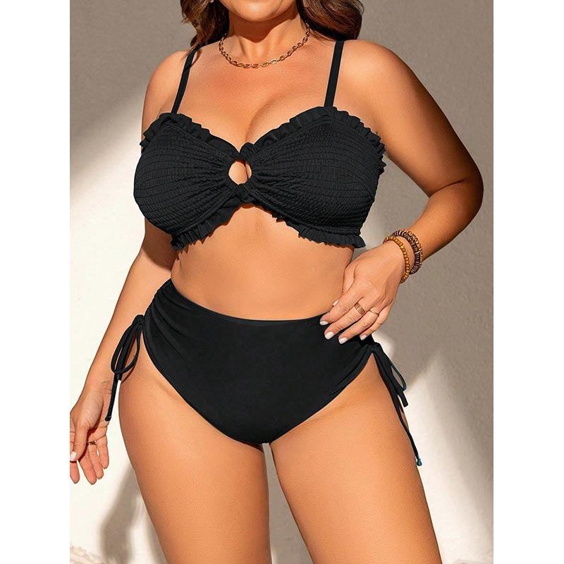 Damen Bandeau-Bikini mit Rüschendetails und verstellbaren Trägern Echo Archiv