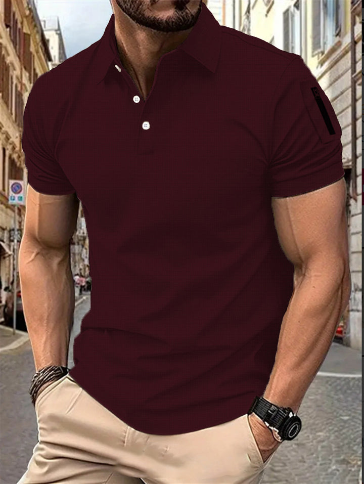 Herren Poloshirt mit modernem Muster Echoarchiv