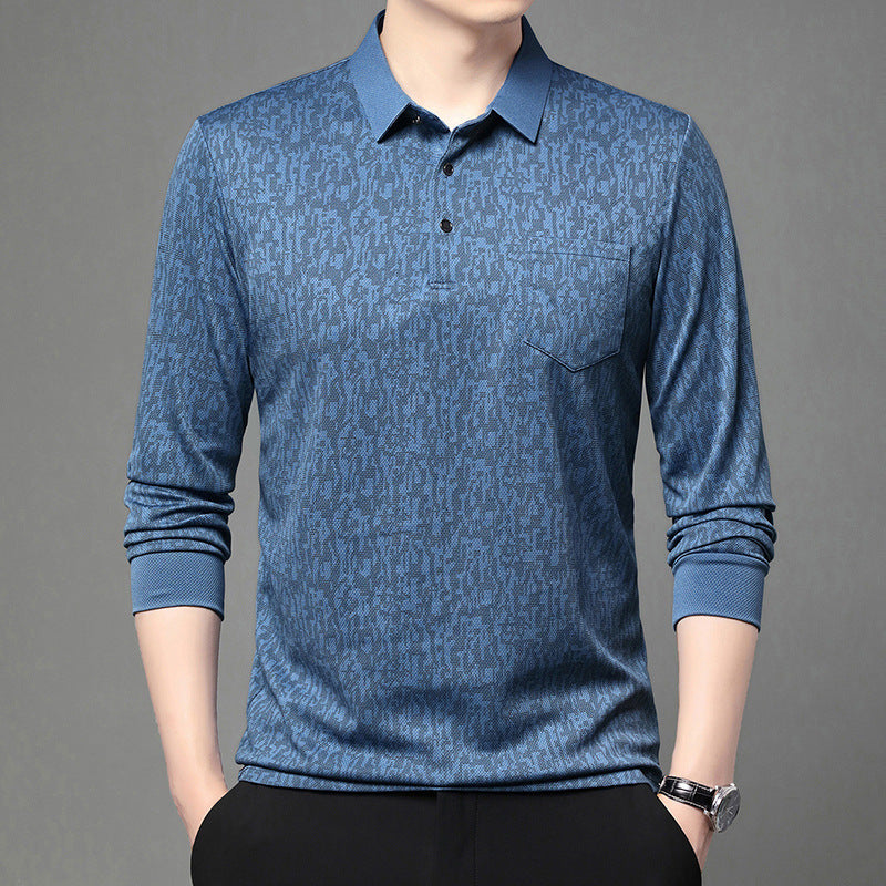 Herren Poloshirt mit grafischem Motiv und atmungsaktivem Funktionsmaterial Echoarchiv