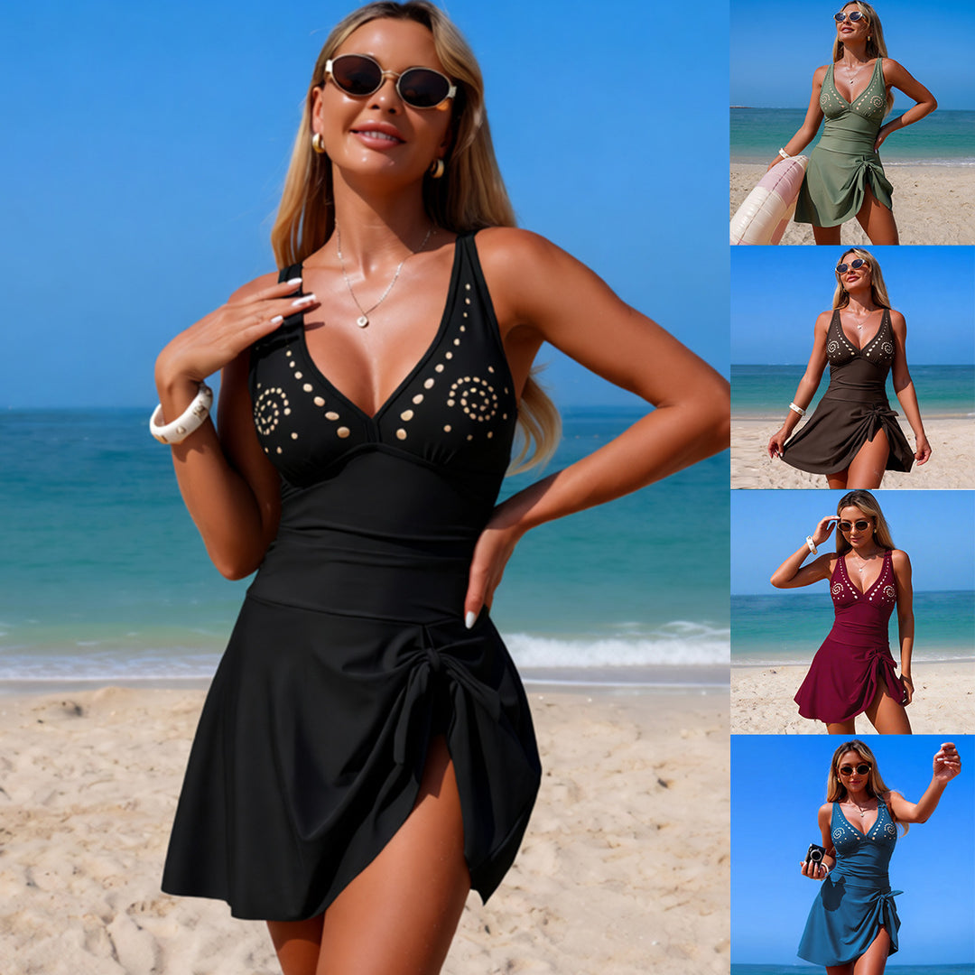 Damen Badeanzug mit stylishen Cut-Outs und seitlichem Wickeldetail Echo Archiv