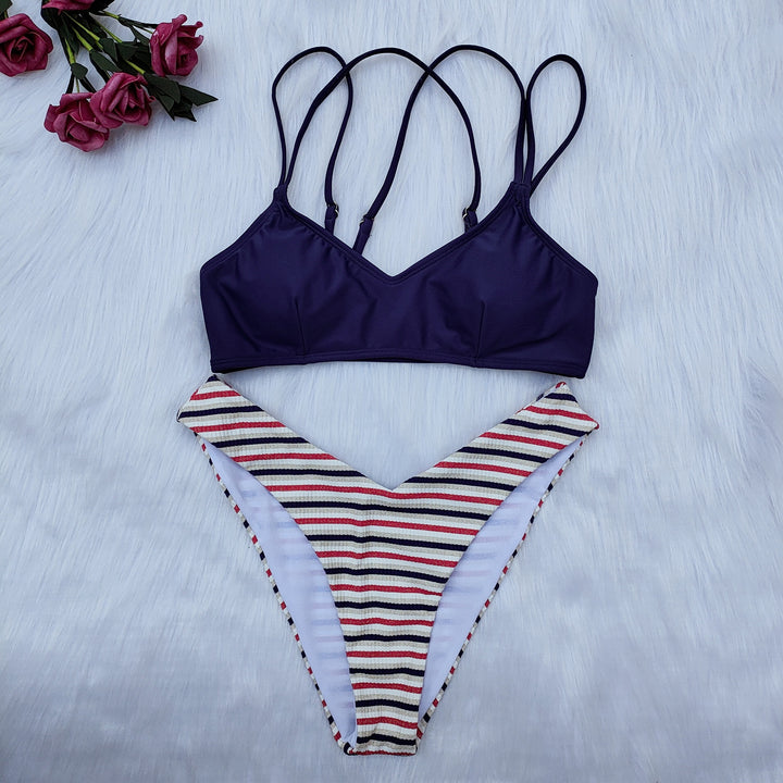 Damen Triangel-Bikini mit mehrfachen Trägern Echo Archiv