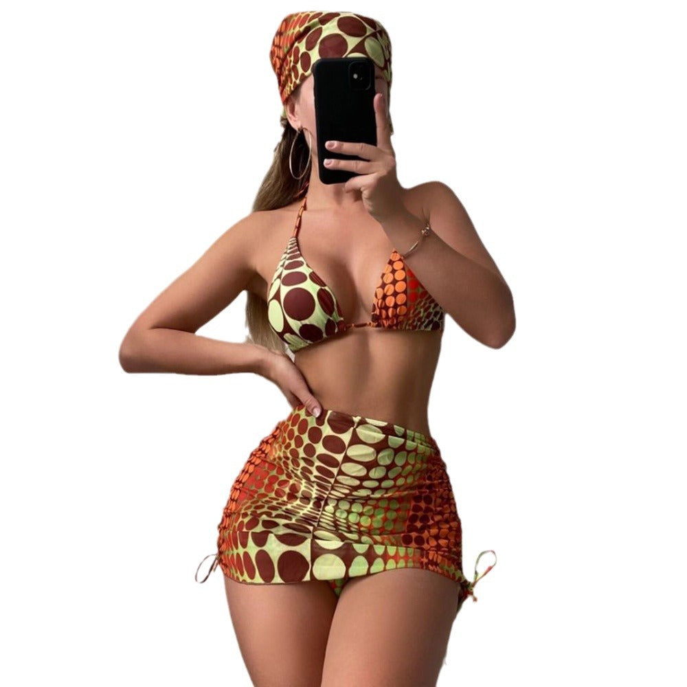 Damen Triangel-Bikini mit Rock Echo Archiv