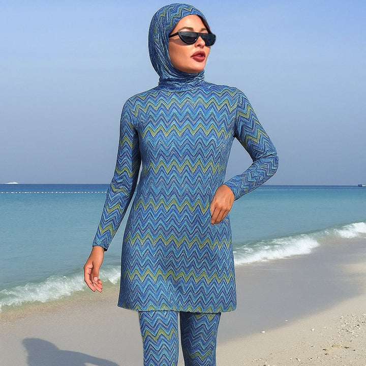 Damen modischer UV-Schutz-Schwimmanzug mit anatomischem Schnitt Echo Archiv