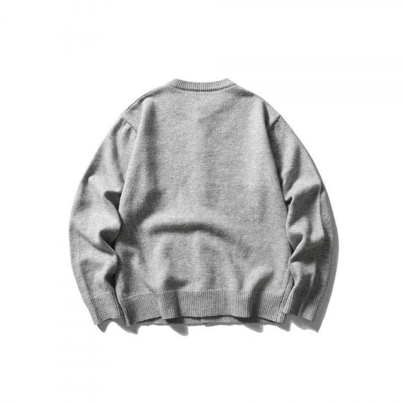 Unisex Kastenförmige Feinstrick-Cardigan mit Rundhals und gerippten Abschlüssen Echo Archiv