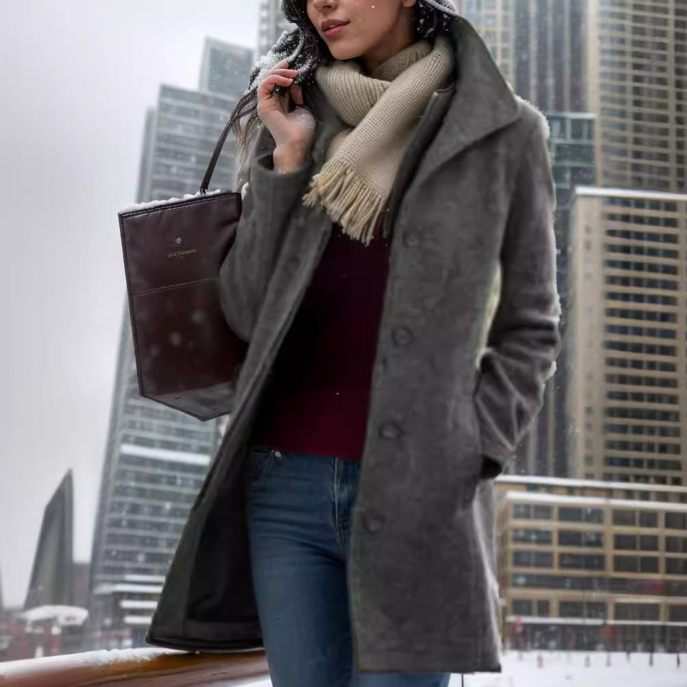 Damen trendiger Oversized-Mantel Echoarchiv