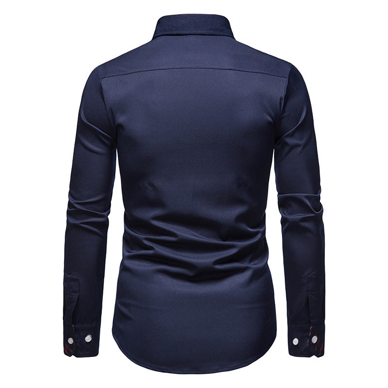 Herren elegantes Langarmhemd mit auffälligem Paisley-Muster Echoarchiv