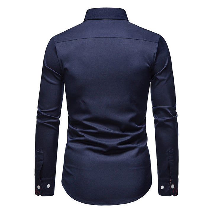 Herren elegantes Langarmhemd mit auffälligem Paisley-Muster Echoarchiv