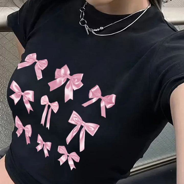 Damen Crop-T-Shirt mit inspirierendem Schriftzug Echo Archiv