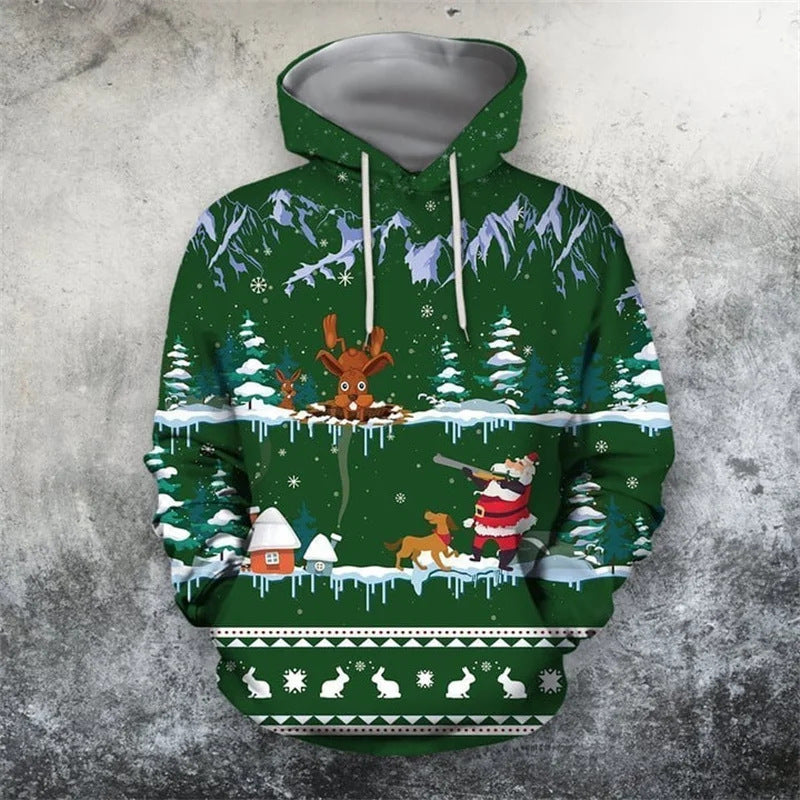 Damen Lustiger Kapuzenpullover mit weihnachtlichem DJ-Design Echoarchiv