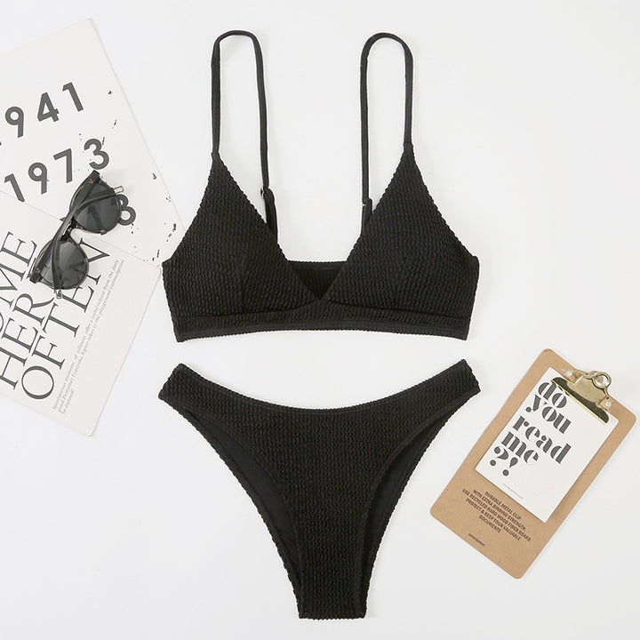 Damen Triangle-Bikini mit strukturiertem Stoff Echo Archiv