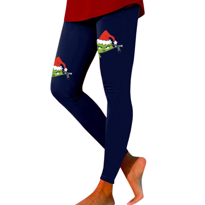 Damen Gemusterte Weihnachtsleggings Echoarchiv