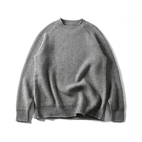 Unisex Grobgestrickter Rundhals-Pullover im Oversize-Boxy-Cut mit Raglanärmeln Echo Archiv