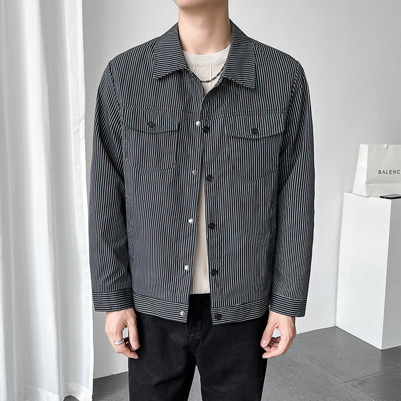 Herren Modische Übergangsjacke mit Streifen Echo Archiv