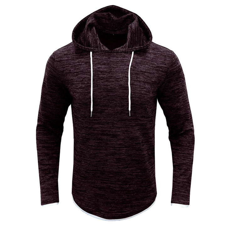 Herren lässiger Hoodie mit strukturiertem Design und Kängurutasche Echoarchiv