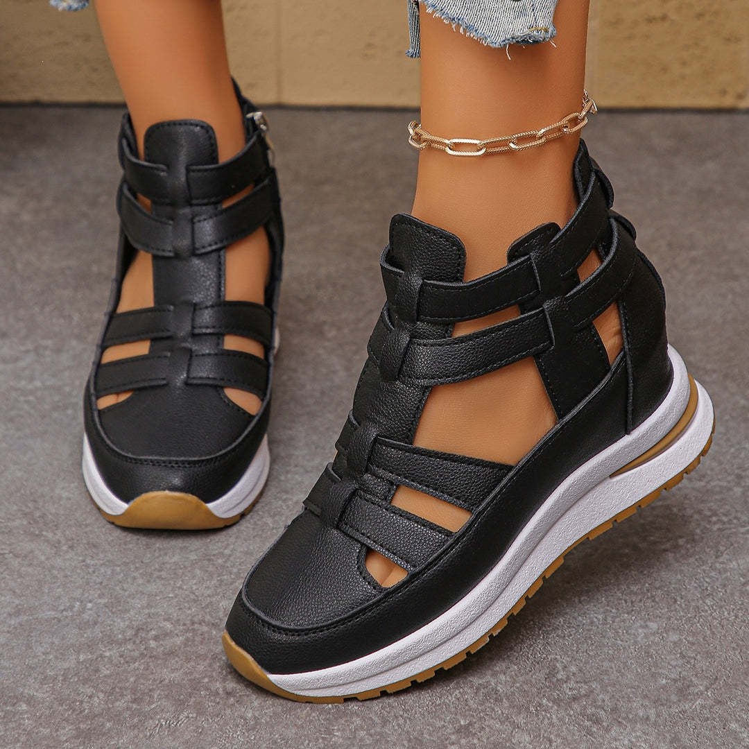 Damen Sportliche Plateau-Sandale mit geflochtenem Riemen und dämpfender Profilsohle – Sorelia