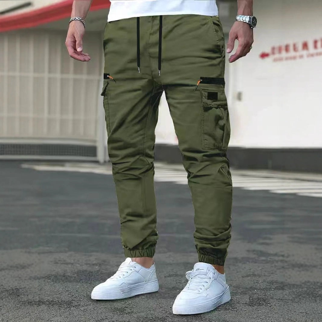 Herren Cargo-Jogginghose mit multifunktionalen Reißverschluss- und Klappentaschen, elastischem Bund & Bündchen Echo Archiv