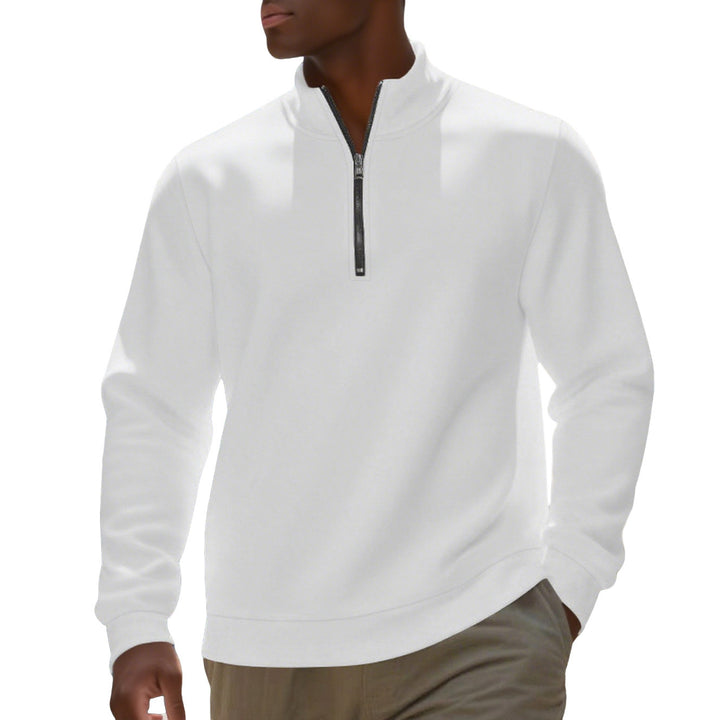 Herren nan Halbzip-Sweatshirt aus Baumwollmix mit Stehkragen, weichem Innenfutter und Rippbündchen Echo Archiv