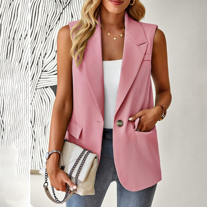Damen ärmelloses Blazer-Oberteil mit taillierter Silhouette Echo Archiv