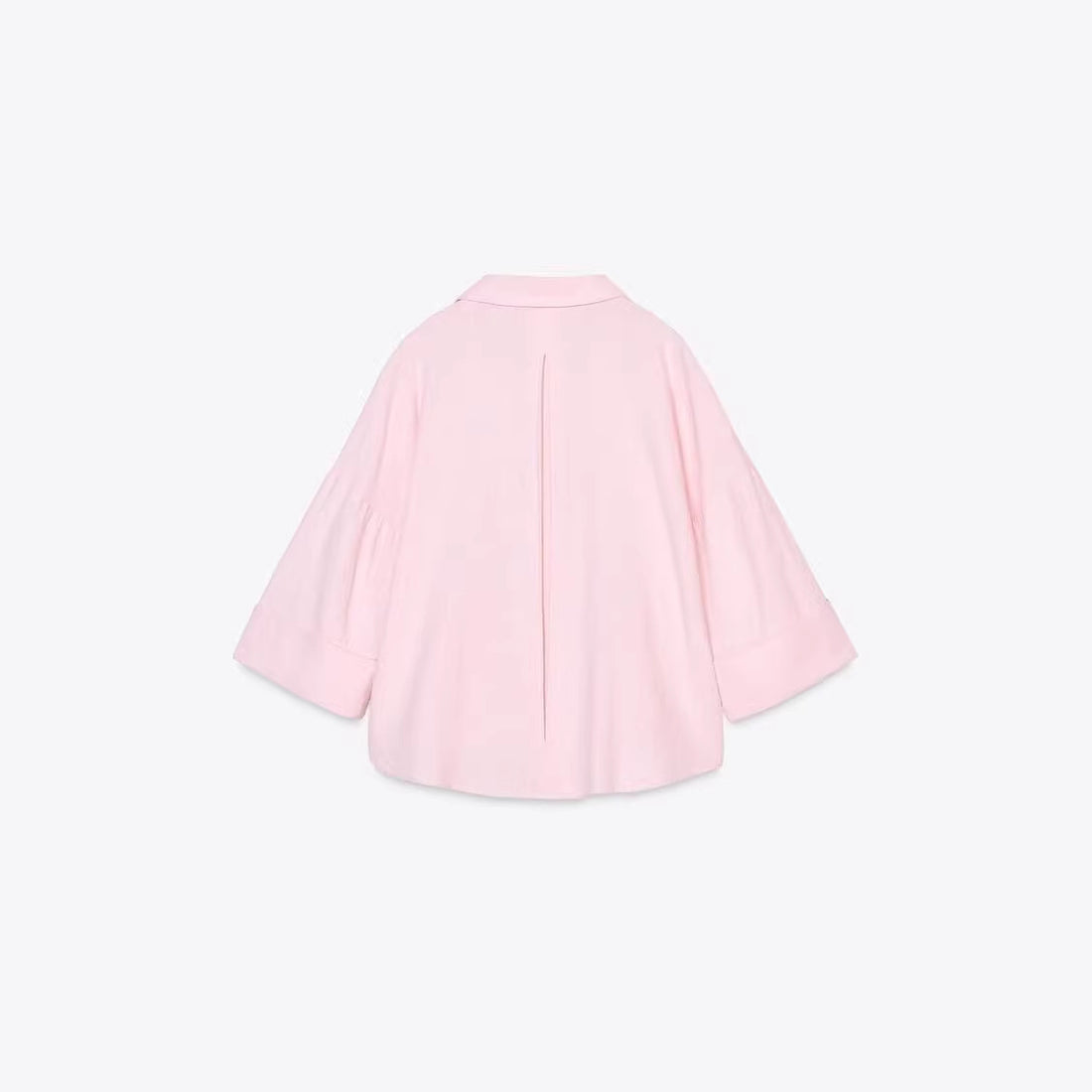 Damen Oversize-Hemdbluse mit vertikalem Streifenmuster und verlängertem Rücken Echoarchiv