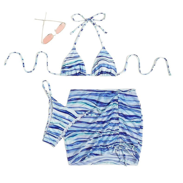 Damen Triangel-Bikini-Set mit verstellbarem Wickelrock Echo Archiv