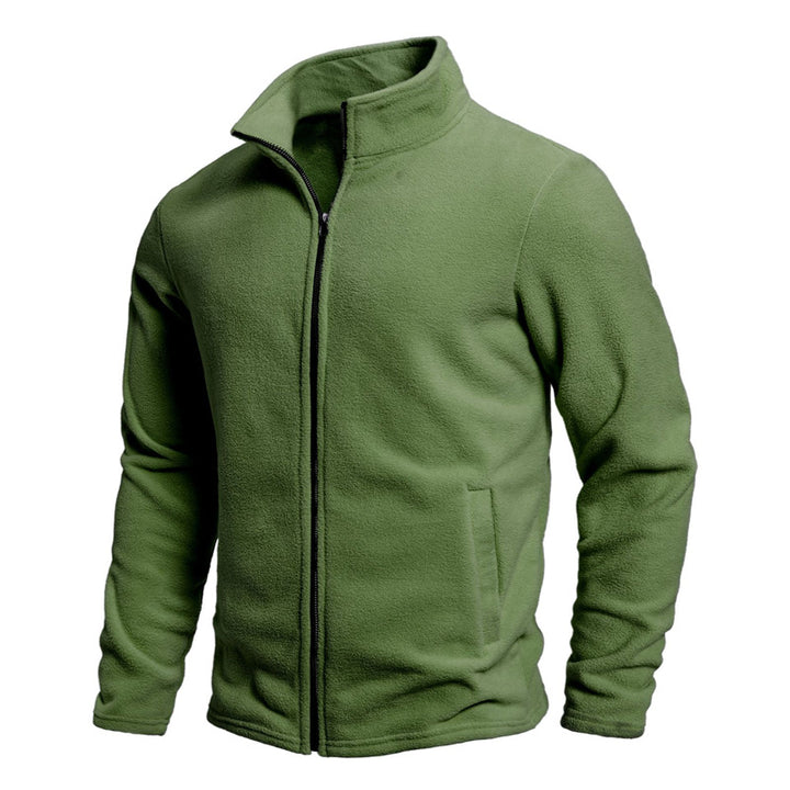 Herren Fleecejacke mit hohem Kragen und Reißverschluss Echoarchiv
