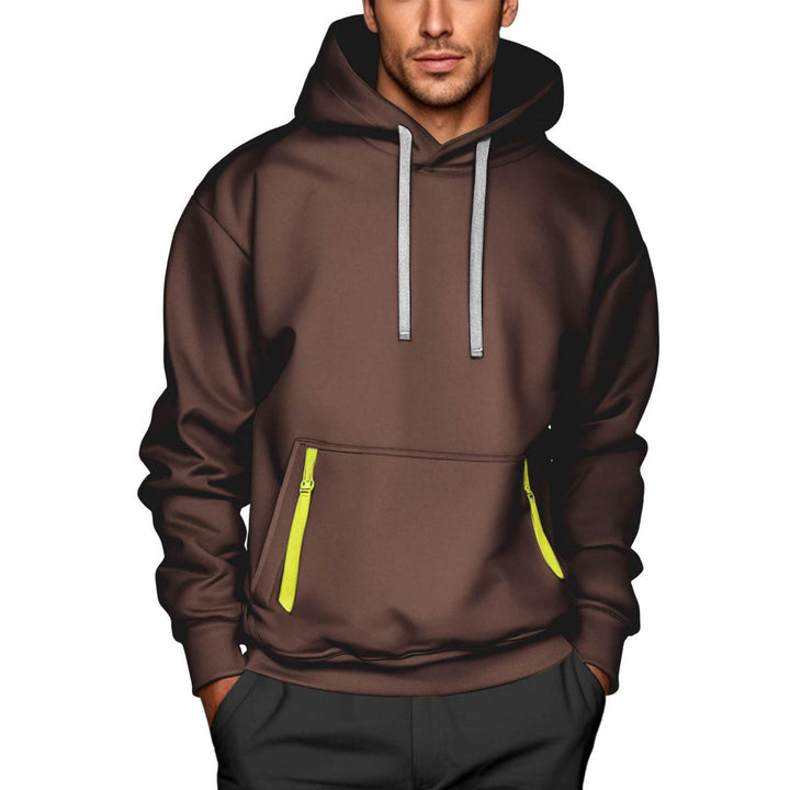 Herren sportlicher Kapuzenpullover mit stylischen Reißverschlusstaschen Echoarchiv