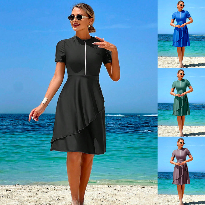 Damen Elegantes Strandkleid mit Rüschendesign Echo Archiv