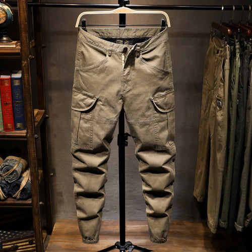 Herren Cargohose mit multifunktionalen Taschen und elastischem Bund Echoarchiv